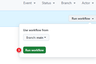 手动运行 GitHub Actions 工作流
